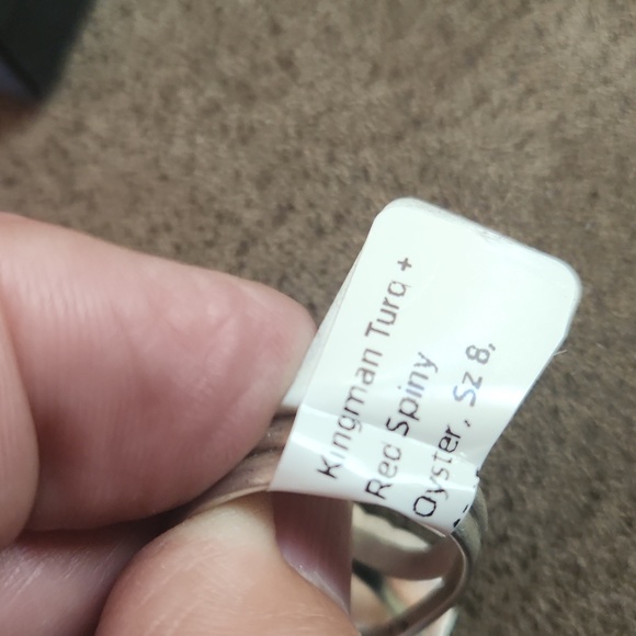 NWT Native American Handmade Kingman & Red Spiny Oyster Cactus Ring 💍♥️🌵 - Picture 10 of 10